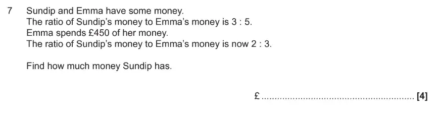 Question 8 - GCSE OCR Higher Maths Past Paper 5 (Non-Calculator) - November 2019