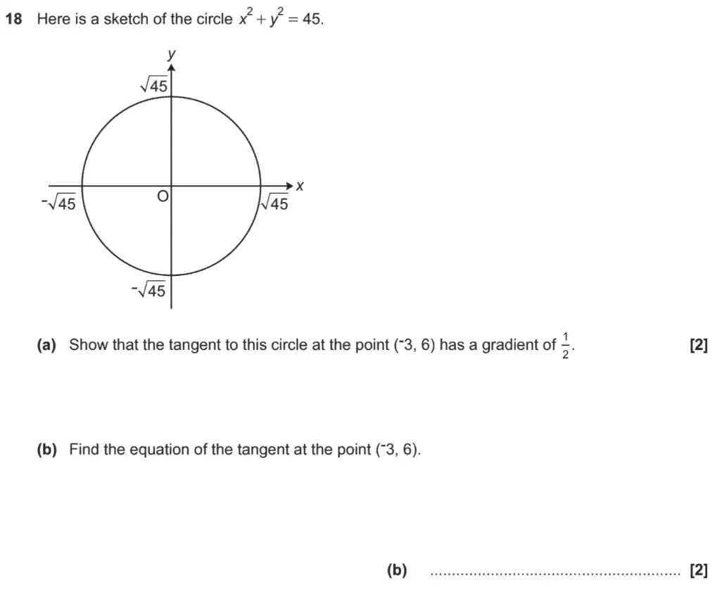 Question 19 - OCR GCSE Higher Calculator Maths Past Paper 4 (Calculator) - November 2020