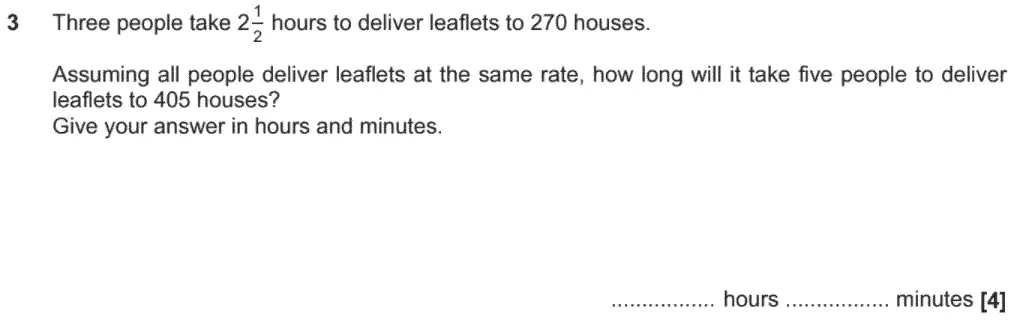Question 03 - OCR GCSE Higher Calculator Maths Past Paper 4 (Calculator) - November 2020