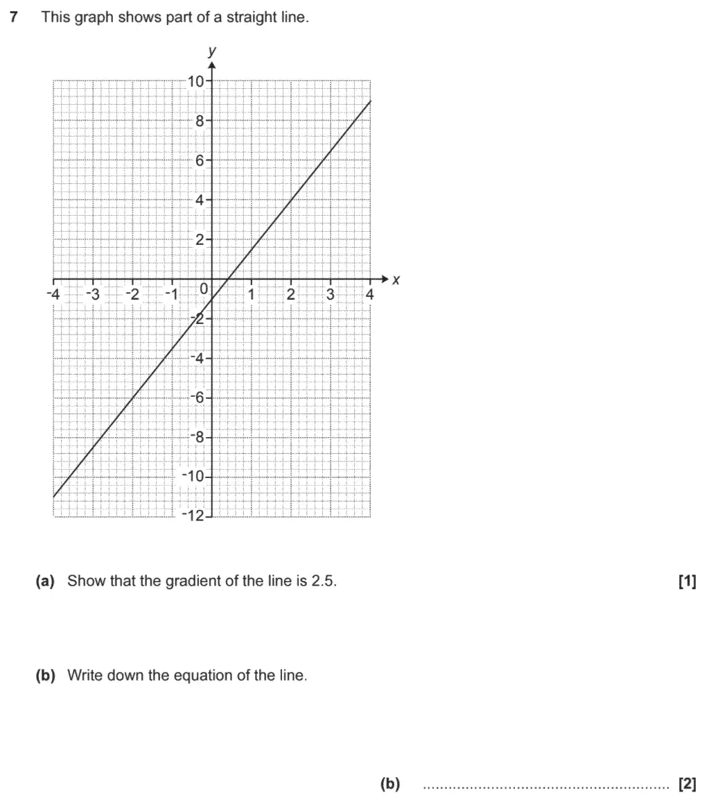 Question 07 - OCR GCSE Higher Calculator Maths Past Paper 4 (Calculator) - November 2020