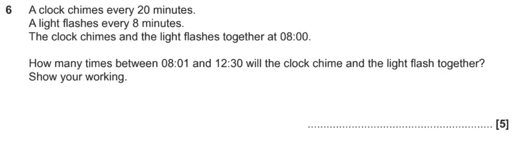 Question 10 - GCSE OCR Higher Maths Past Paper 5 (Non-Calculator) - November 2020
