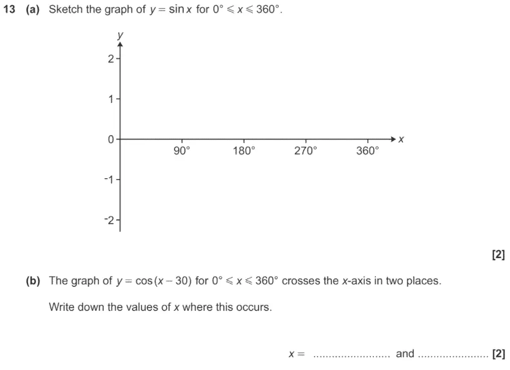 Question 20 - GCSE OCR Higher Maths Past Paper 5 (Non-Calculator) - November 2020