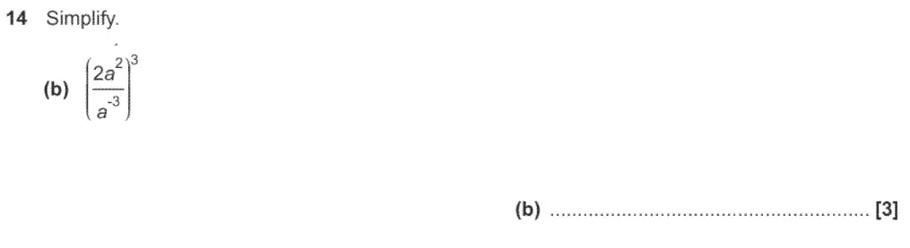 Question 22 - GCSE OCR Higher Maths Past Paper 5 (Non-Calculator) - November 2020