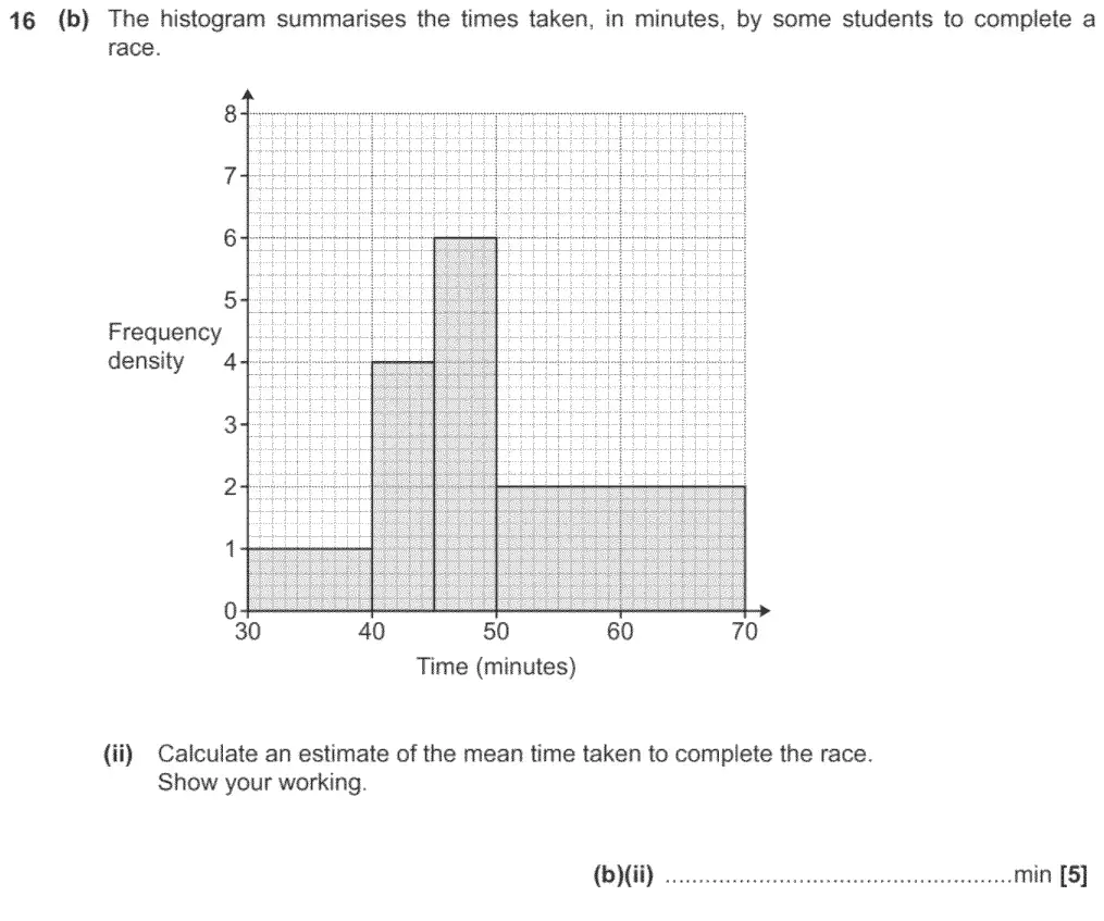 Question 26 - GCSE OCR Higher Maths Past Paper 5 (Non-Calculator) - November 2020