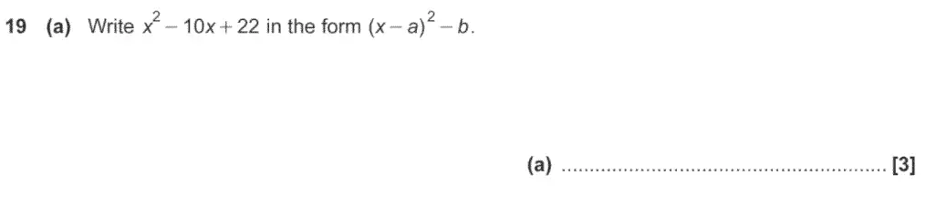 Question 29 - GCSE OCR Higher Maths Past Paper 5 (Non-Calculator) - November 2020