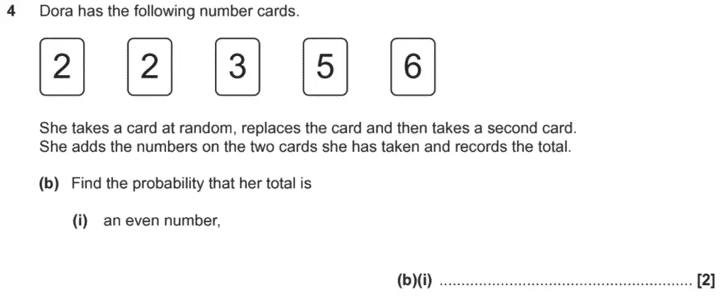 Question 7 - GCSE OCR Higher Maths Past Paper 5 (Non-Calculator) - November 2020