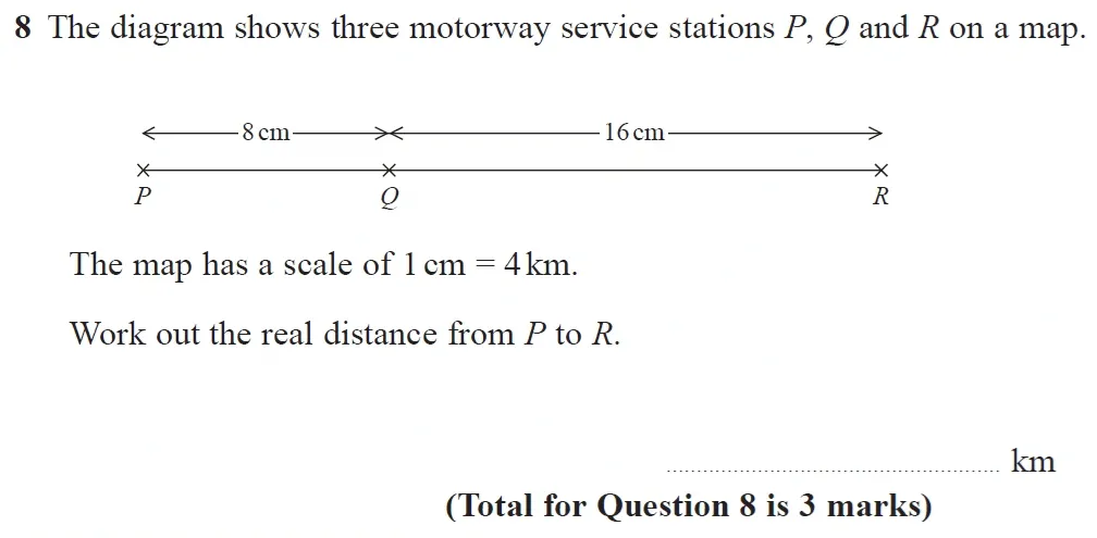Question 8 - GCSE Edexcel Foundation Maths Past Paper 2 (Calculator) - June 2023
