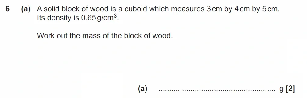 Question 6(a) - GCSE OCR Higher Maths Past Paper 4 (Calculator) - November 2022