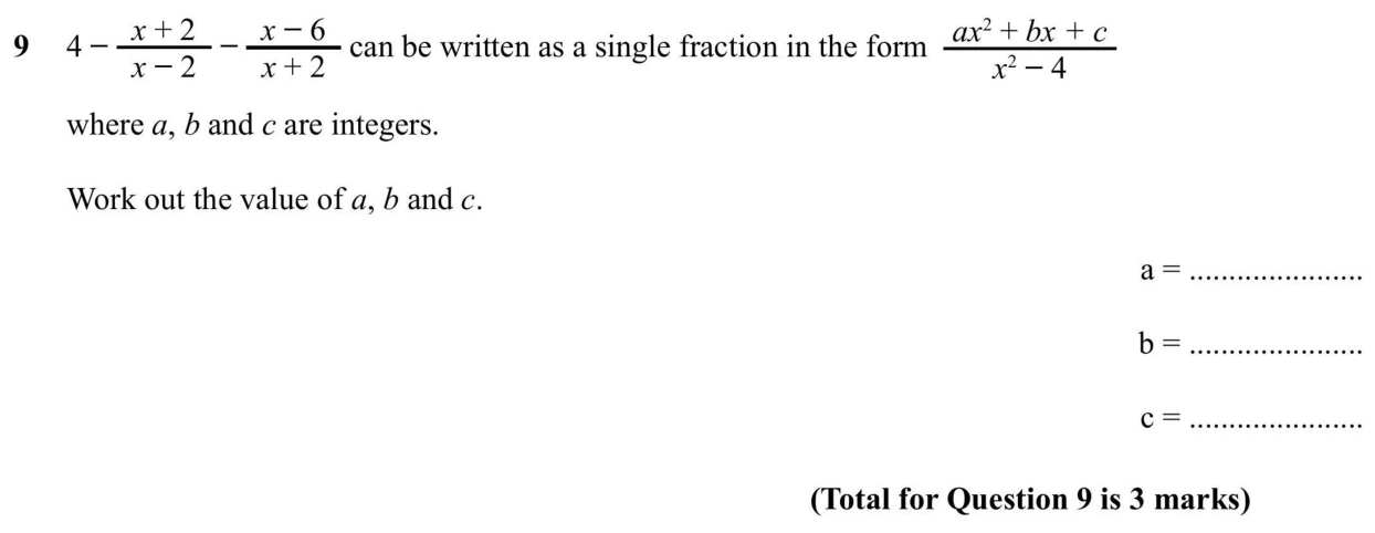 Question 9 - SET 1 - GCSE Higher Calculator Maths Predicted Paper 2 - 2026
