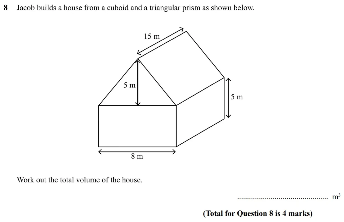 Question 8 - SET 1 - GCSE Higher Non-calculator Maths Predicted Paper 1 - 2026