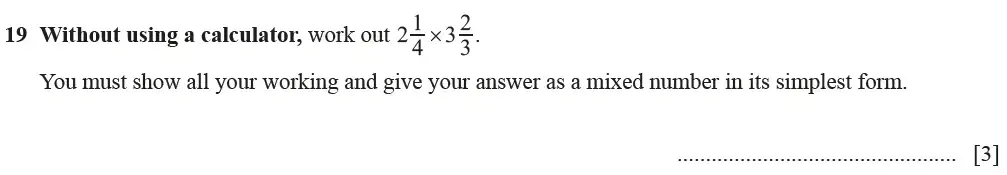 Question 19 - Cambridge IGCSE Maths Past Papers - Core Calculator March 2021 - Paper 1