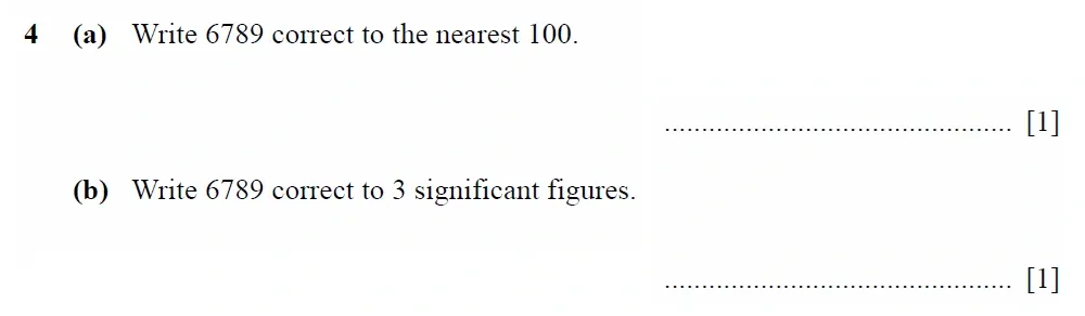 Question 04(a, b) - Cambridge IGCSE Maths Past Papers - Core Calculator 2020 - Specimen Paper 1