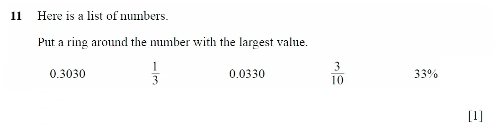 Question 11 - Cambridge IGCSE Maths Past Papers - Core Calculator 2020 - Specimen Paper 1