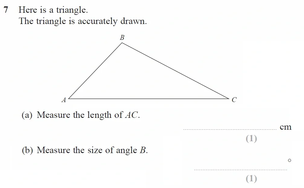 Question 07(a, b) - GCSE Edexcel Foundation Maths Past Paper 2 (Calculator) - June 2023