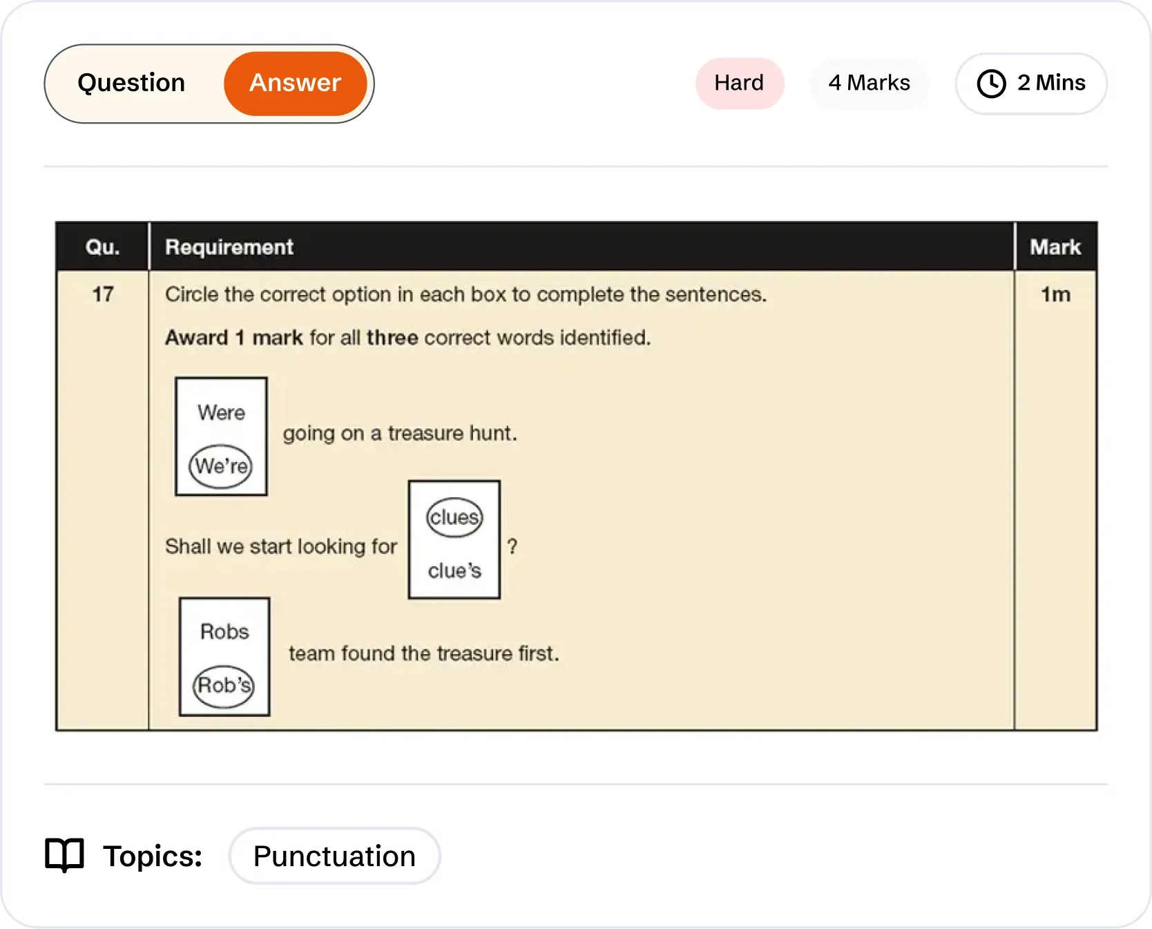 Detailed Answers & Mark Schemes illustration