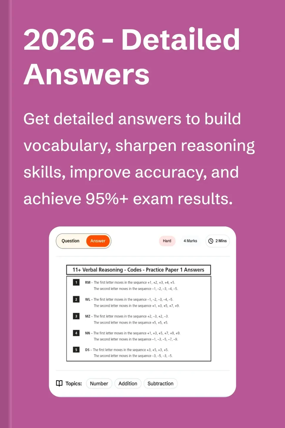 11+ Verbal Reasoning Practice Papers Image Thumbnail