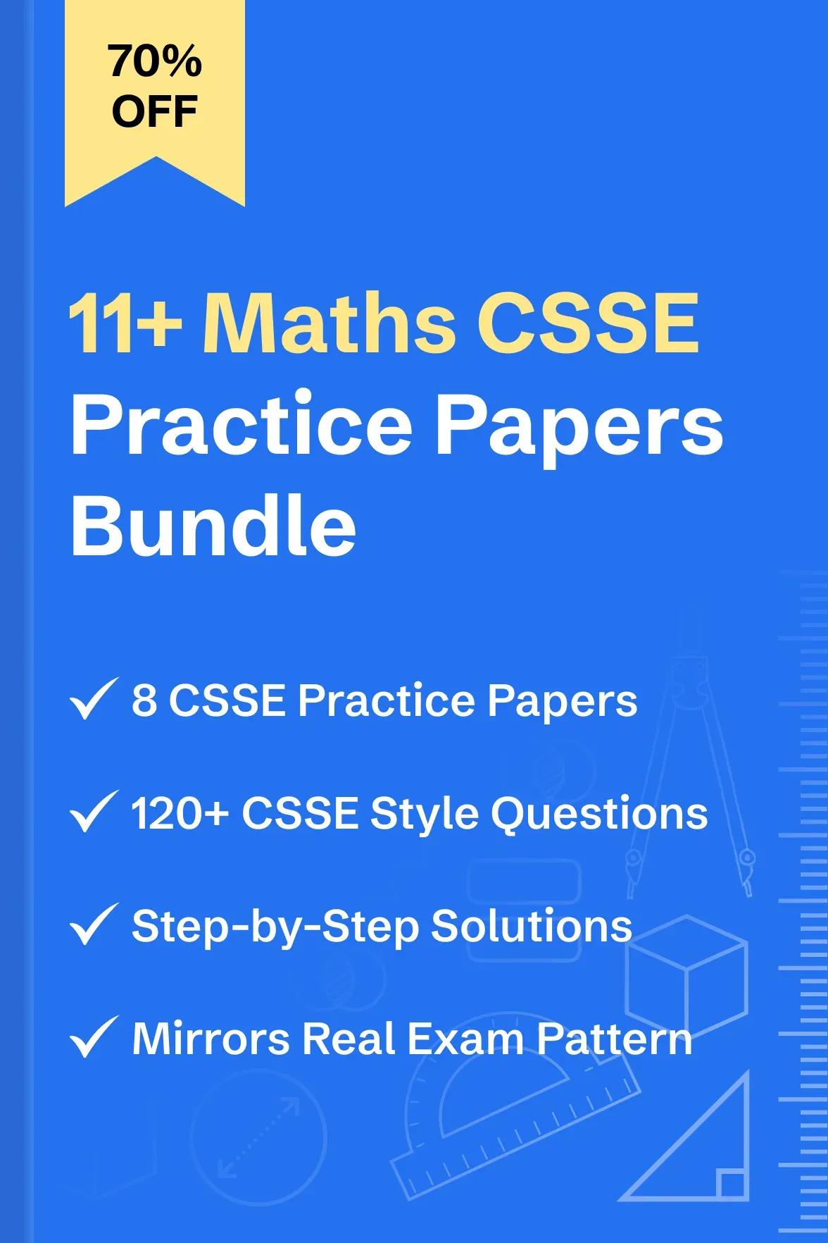 11+ Maths CSSE Practice Papers Bundle - image