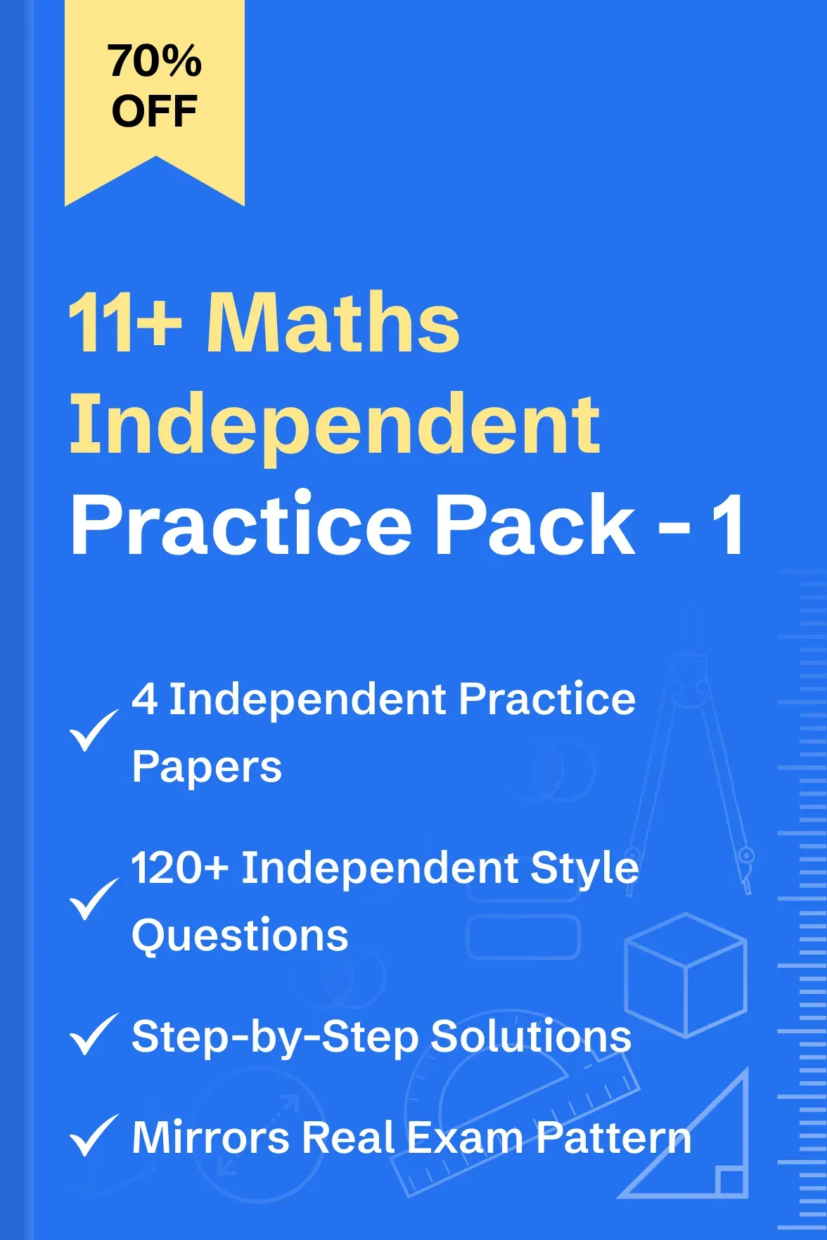 11+ Maths Independent Practice Papers Pack 1 - image
