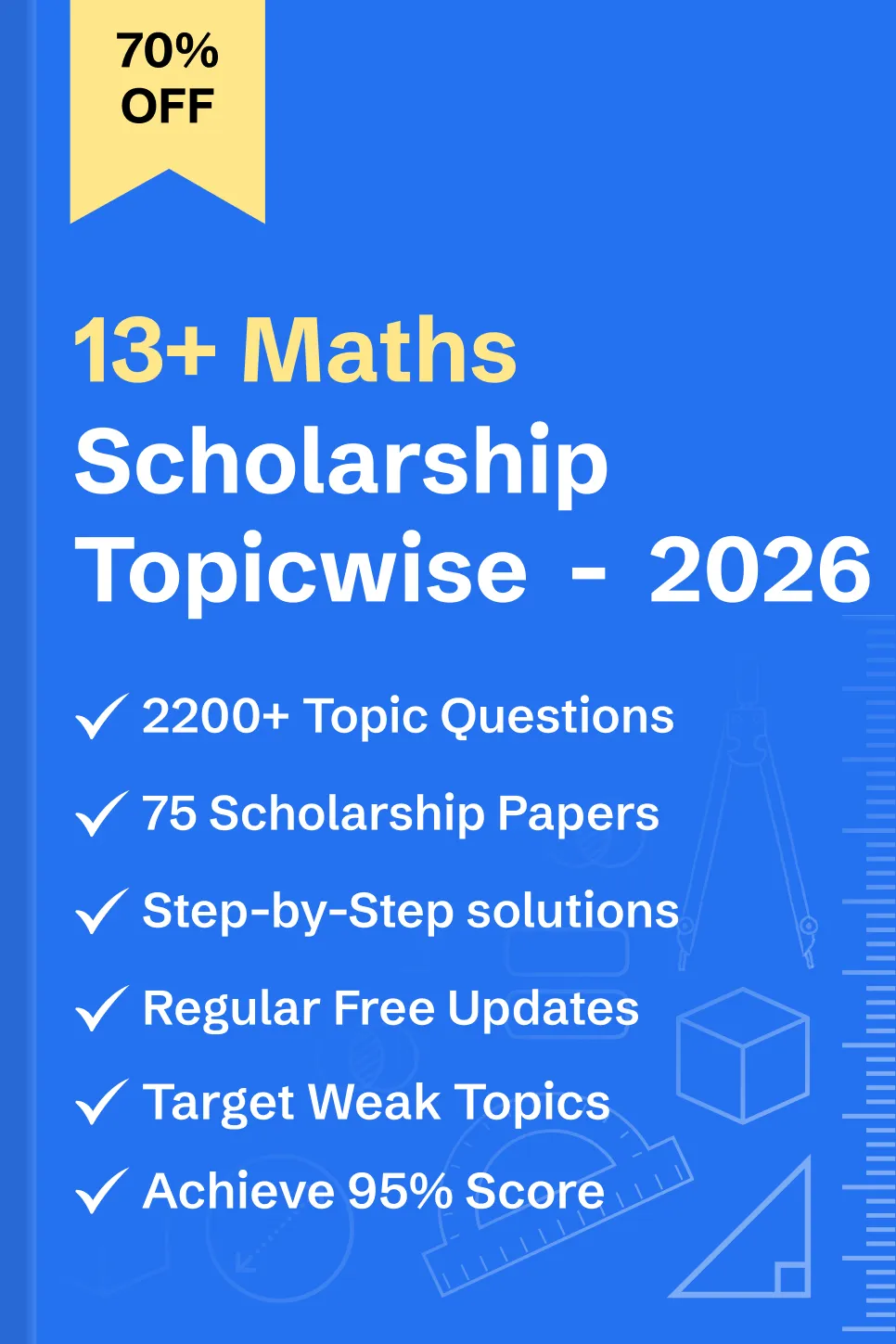 13+ Maths Scholarship Solved Topic Wise Questions - image