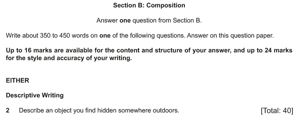 Writing task 02 - Cambridge IGCSE June 2021 TZ1 English Language Composition Paper 2