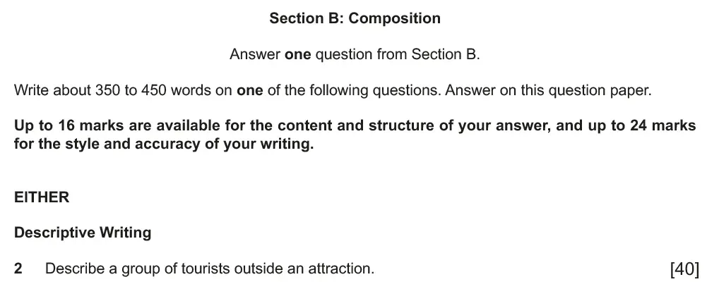 Writing task 02 - Cambridge IGCSE June 2021 TZ3 English Language Composition Paper 2