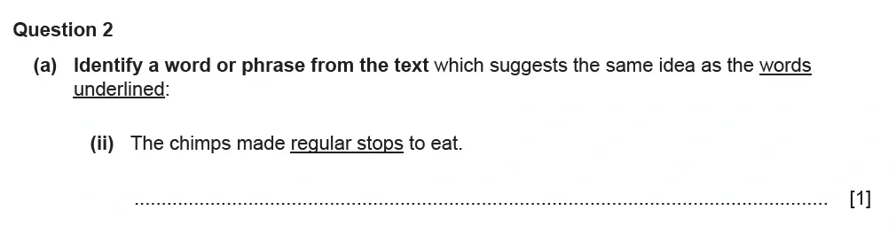 Question 02(a)(ii) - Cambridge IGCSE June 2021 TZ3 English Language Reading Paper 1