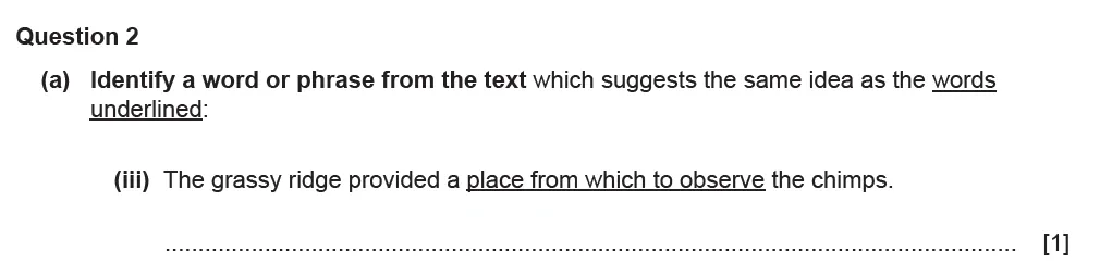 Question 02(a)(iii) - Cambridge IGCSE June 2021 TZ3 English Language Reading Paper 1