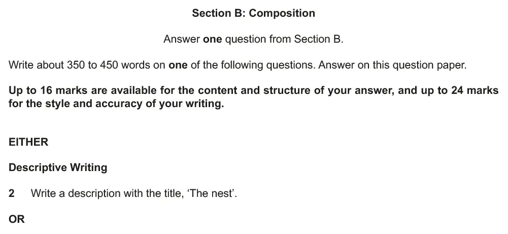 Writing task 02 - Cambridge IGCSE June 2022 TZ1 English Language Composition Paper 2