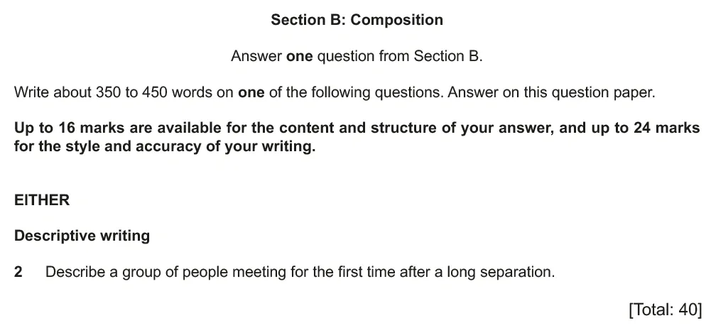 Writing task 02 - Cambridge IGCSE June 2022 TZ3 English Language Composition Paper 2