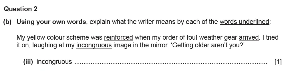 Question 02(b)(iii) - Cambridge IGCSE June 2022 TZ2 English Language Reading Paper 1