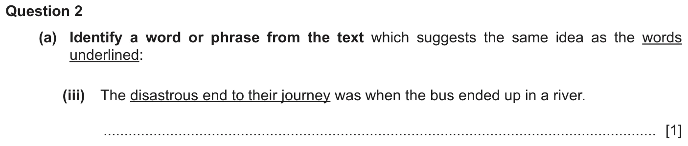 Question 2a (iii) - Cambridge IGCSE June 2025 TZ2 English Language Reading Paper 1