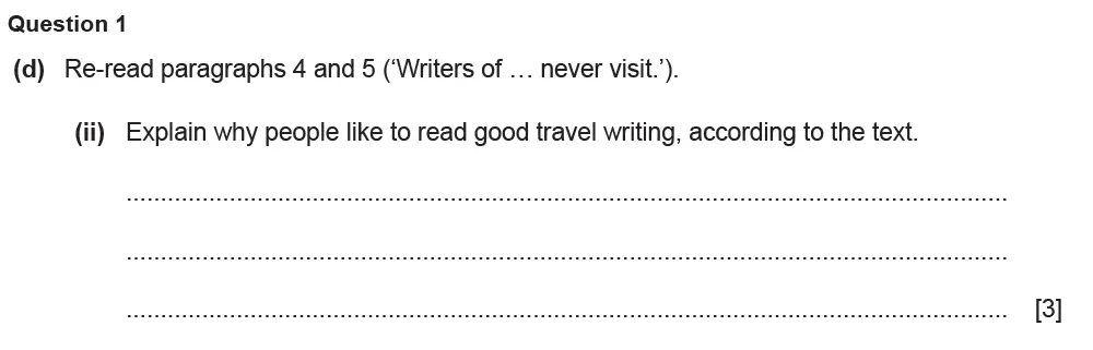 Question 01(d)(ii) - Cambridge IGCSE March 2021 TZ2 English Language Reading Paper 1