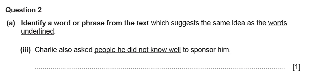 Question 02(a)(iii) - Cambridge IGCSE March 2021 TZ2 English Language Reading Paper 1