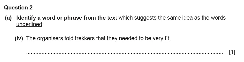 Question 02(a)(iv) - Cambridge IGCSE March 2021 TZ2 English Language Reading Paper 1