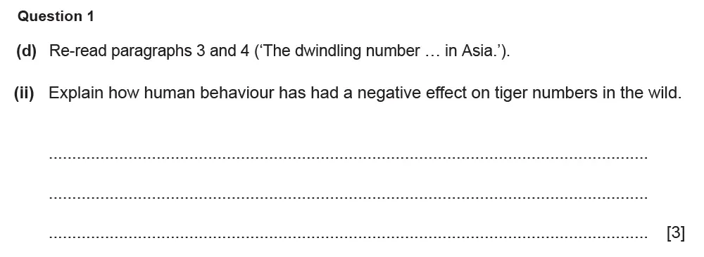 Question 01(d)(ii) - Cambridge IGCSE March 2022 TZ1 English Language Reading Paper 1