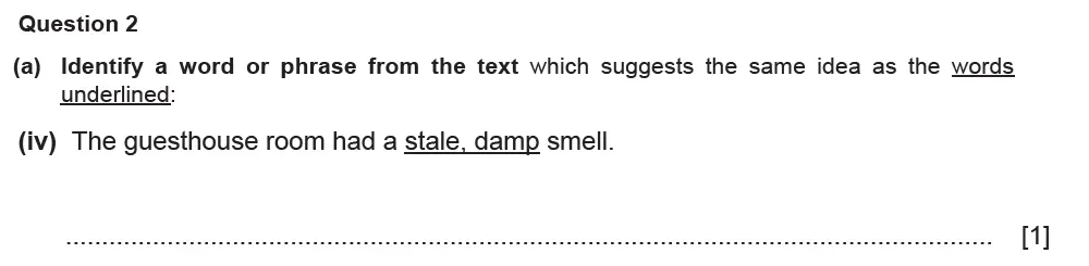 Question 02(a)(iv) - Cambridge IGCSE March 2022 TZ1 English Language Reading Paper 1