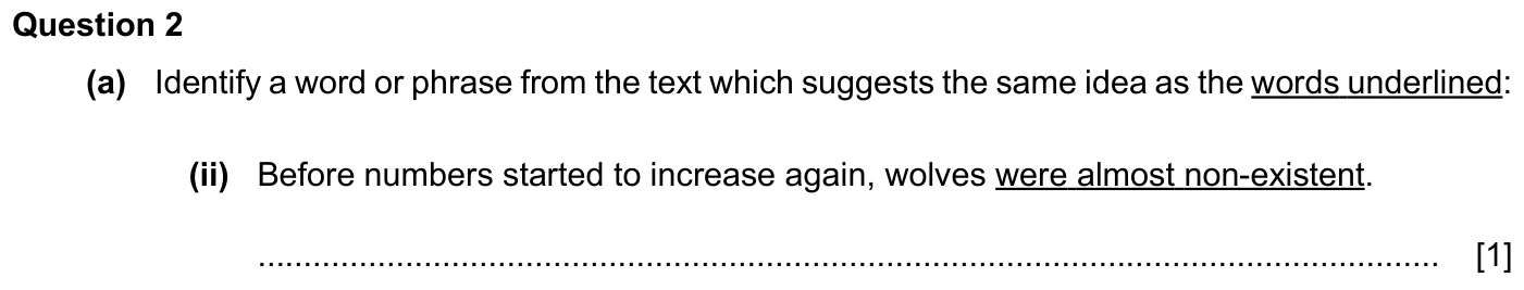 Question 2(a)(ii) - Cambridge IGCSE March 2024 TZ2 English Language Reading Paper 1