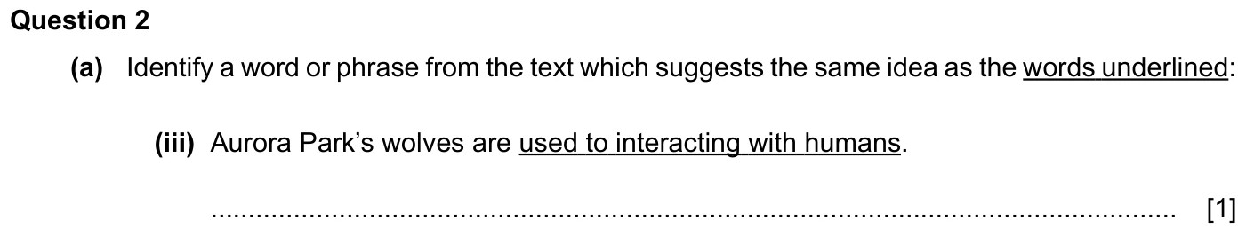 Question 2(a)(iii) - Cambridge IGCSE March 2024 TZ2 English Language Reading Paper 1