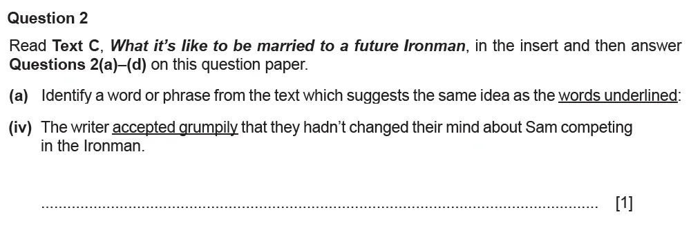 Question 02(a)(iv) - Cambridge IGCSE June 2022 TZ1 English Language Reading Paper 1