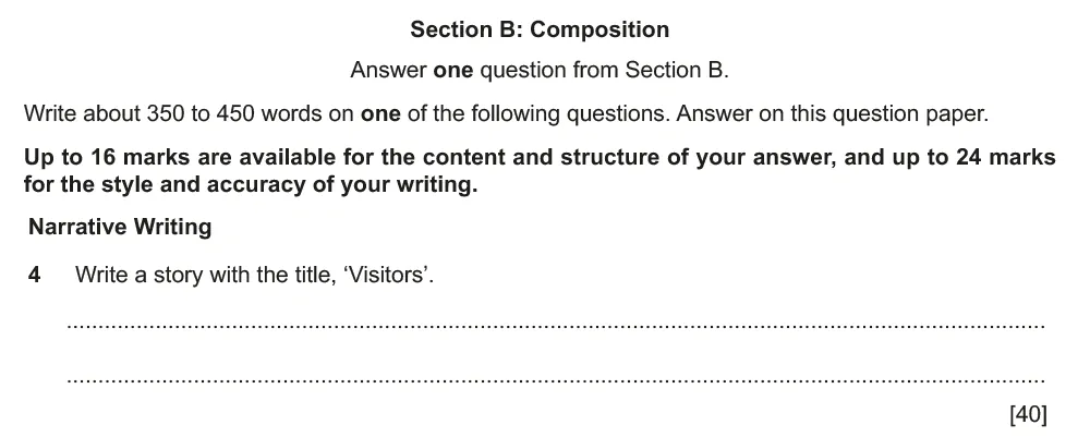 Writing task 04 - Cambridge IGCSE November 2021 TZ1 English Language Composition Paper 2