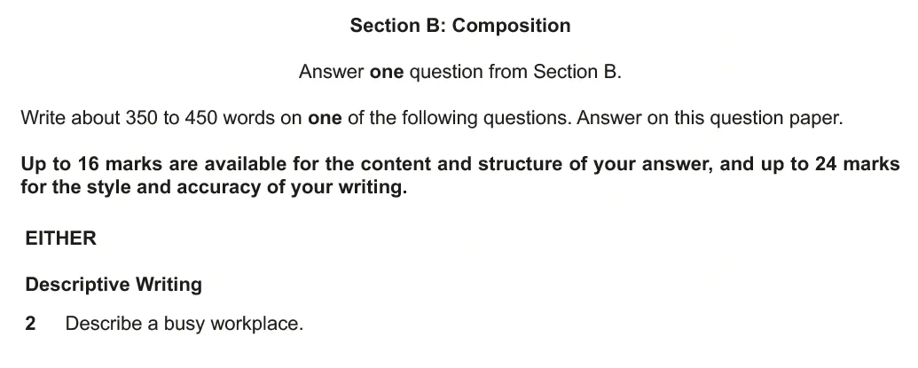 Writing task 02 - Cambridge IGCSE November 2021 TZ3 English Language Composition Paper 2
