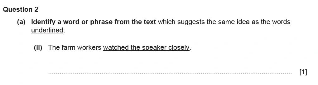 Question 02(a)(ii) - Cambridge IGCSE November 2021 TZ1 English Language Reading Paper 1