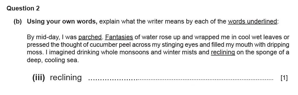 Question 02(b)(iii) - Cambridge IGCSE November 2021 TZ1 English Language Reading Paper 1