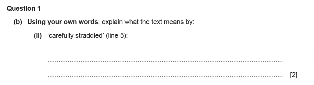 Question 01(b)(ii) - Cambridge IGCSE November 2021 TZ2 English Language Reading Paper 1