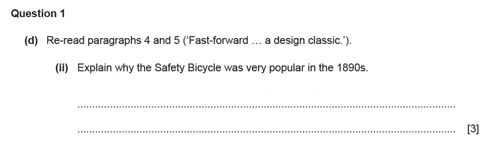 Question 01(d)(ii) - Cambridge IGCSE November 2021 TZ2 English Language Reading Paper 1