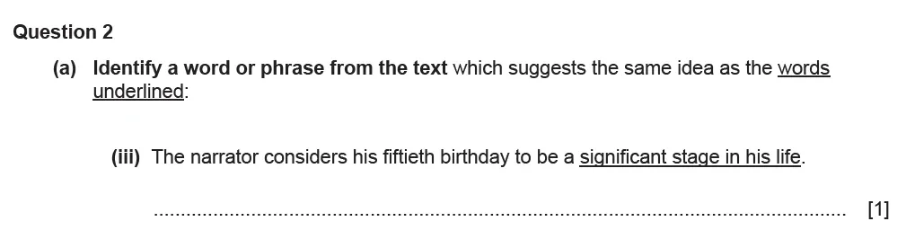 Question 02(a)(iii) - Cambridge IGCSE November 2021 TZ2 English Language Reading Paper 1