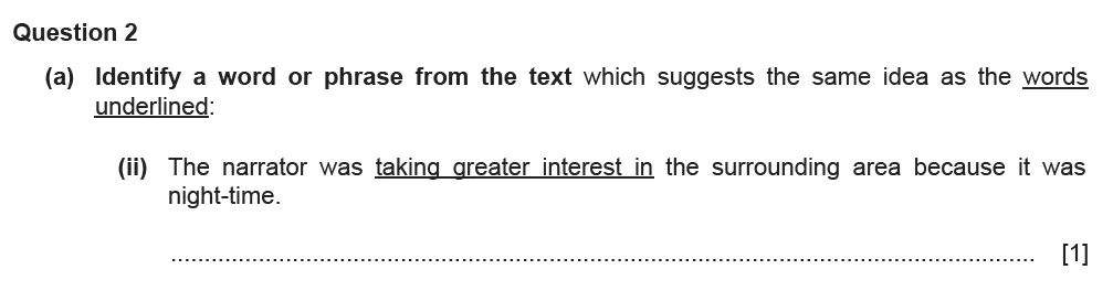 Question 02(a)(ii) - Cambridge IGCSE November 2021 TZ3 English Language Reading Paper 1