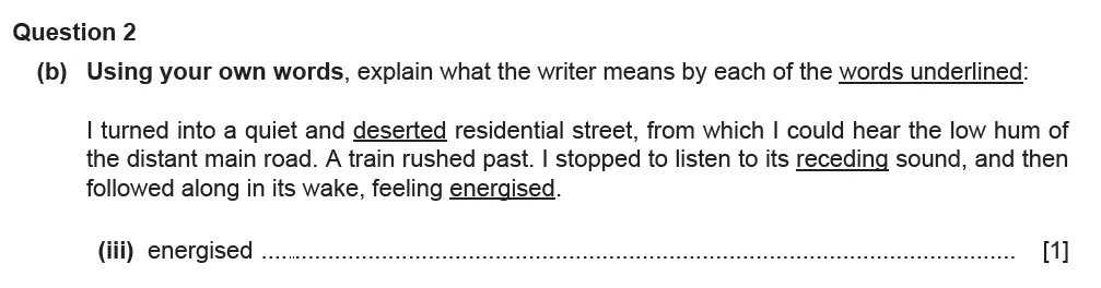 Question 02(b)(iii) - Cambridge IGCSE November 2021 TZ3 English Language Reading Paper 1