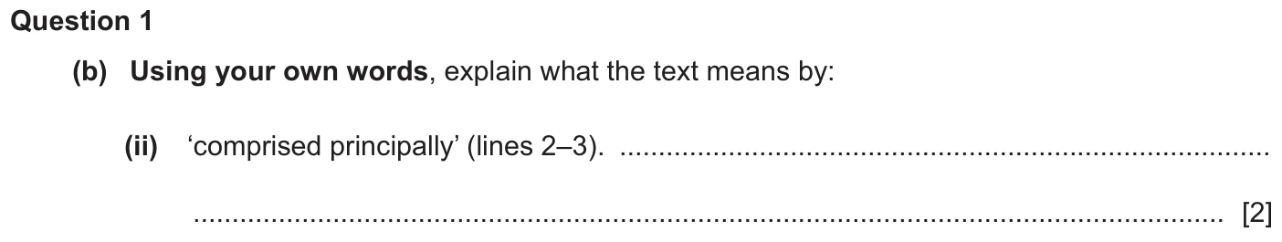Question 1b (ii) - Cambridge IGCSE November 2025 TZ3 English Language Reading Paper 1