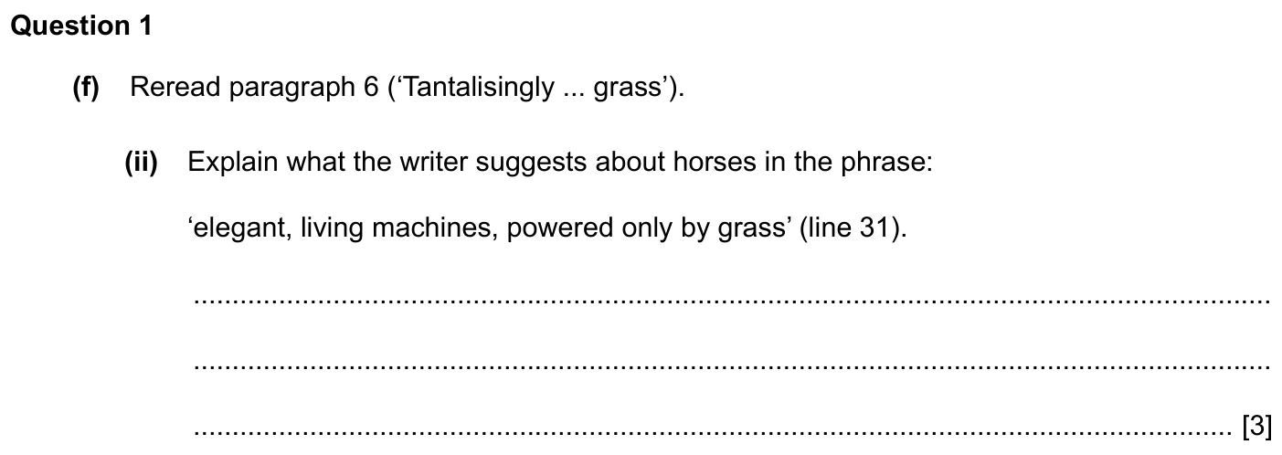 Question 1(f)(ii) - Cambridge IGCSE 2027 Specimen TZ1 English Language Reading Paper 1